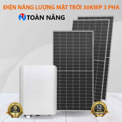 he thong dien nang luong mat troi hoa luoi bam tai 30kwp 3 pha